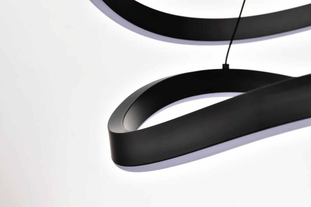 Sylas - 36 Inch LED Pendant - Matte Black Finish