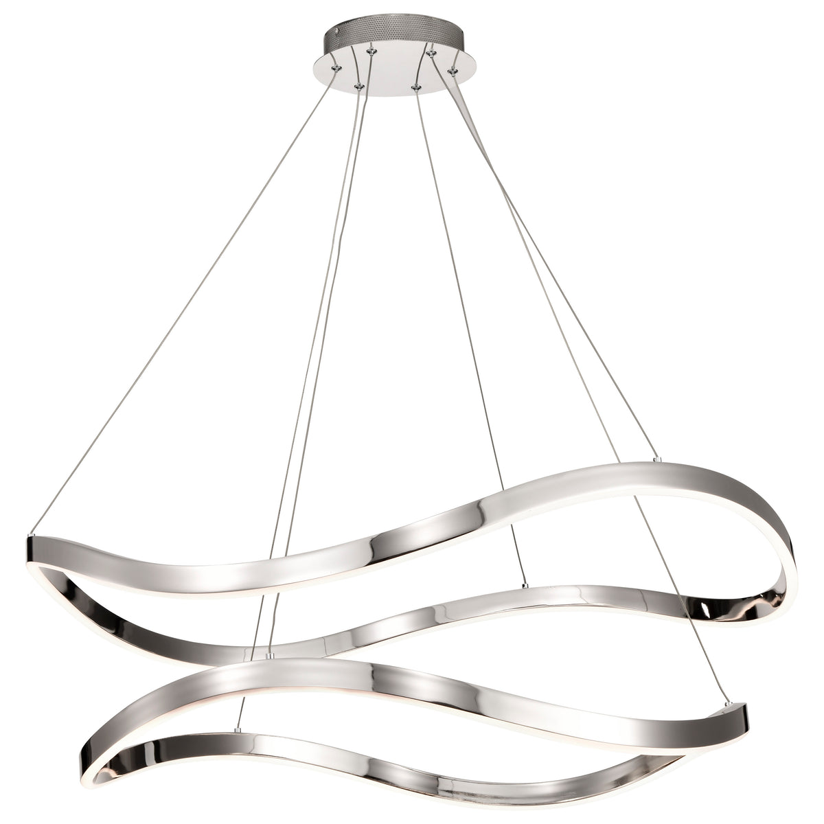 Sylas - 36 Inch LED Pendant - Polished Nickel Finish