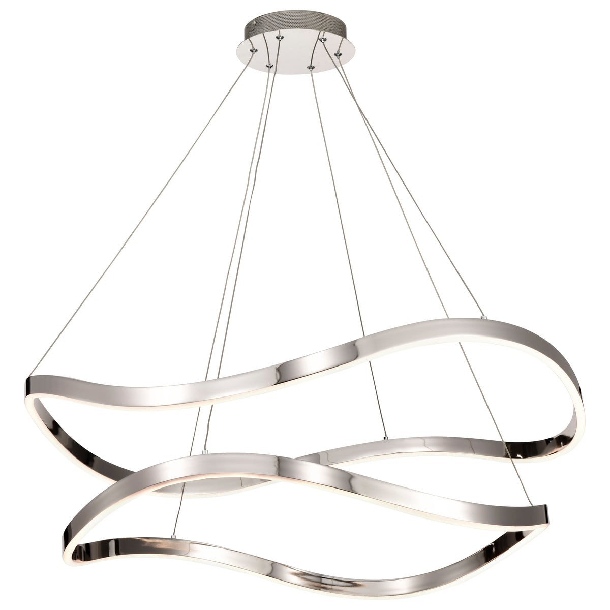 Sylas - 36 Inch LED Pendant - Polished Nickel Finish