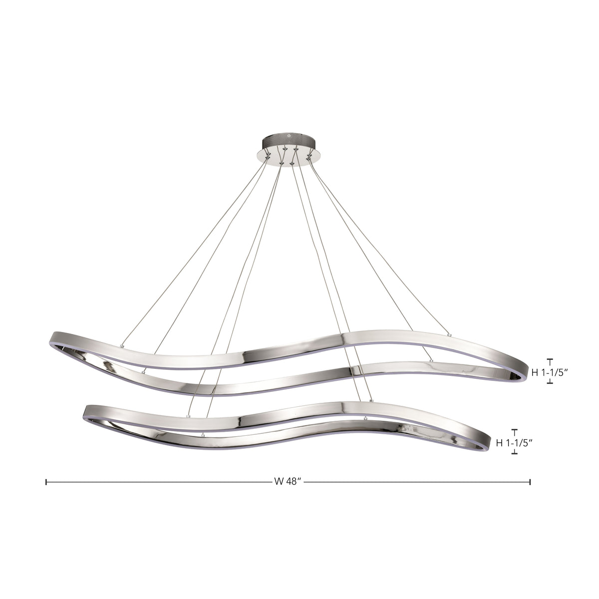 Sylas - 48 Inch LED Pendant - Polished Nickel Finish lighting product