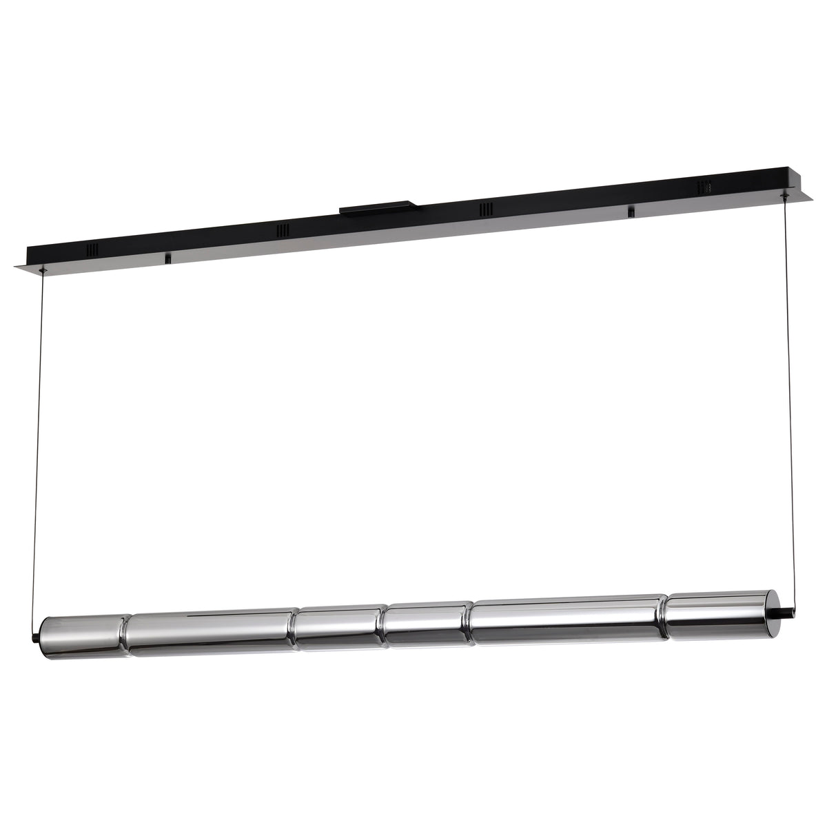 Evander - LED 48 Inch Island Pendant - Matte Black Finish - Smoked Glass lighting product