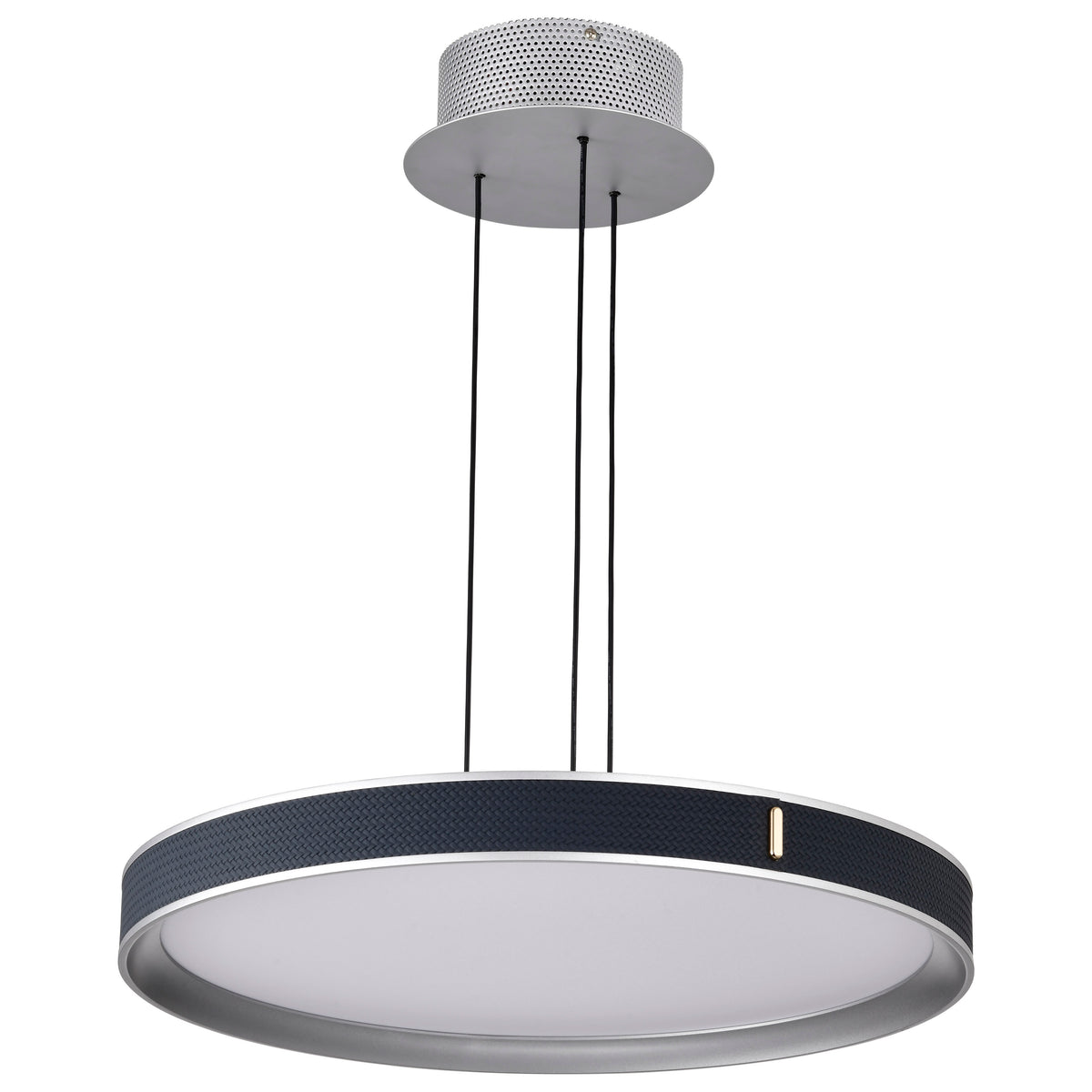 Bandon - 20 Inch LED Pendant - Gray with Blue Wrap - Acrylic Lens - Gray Finish bulb or fixture view