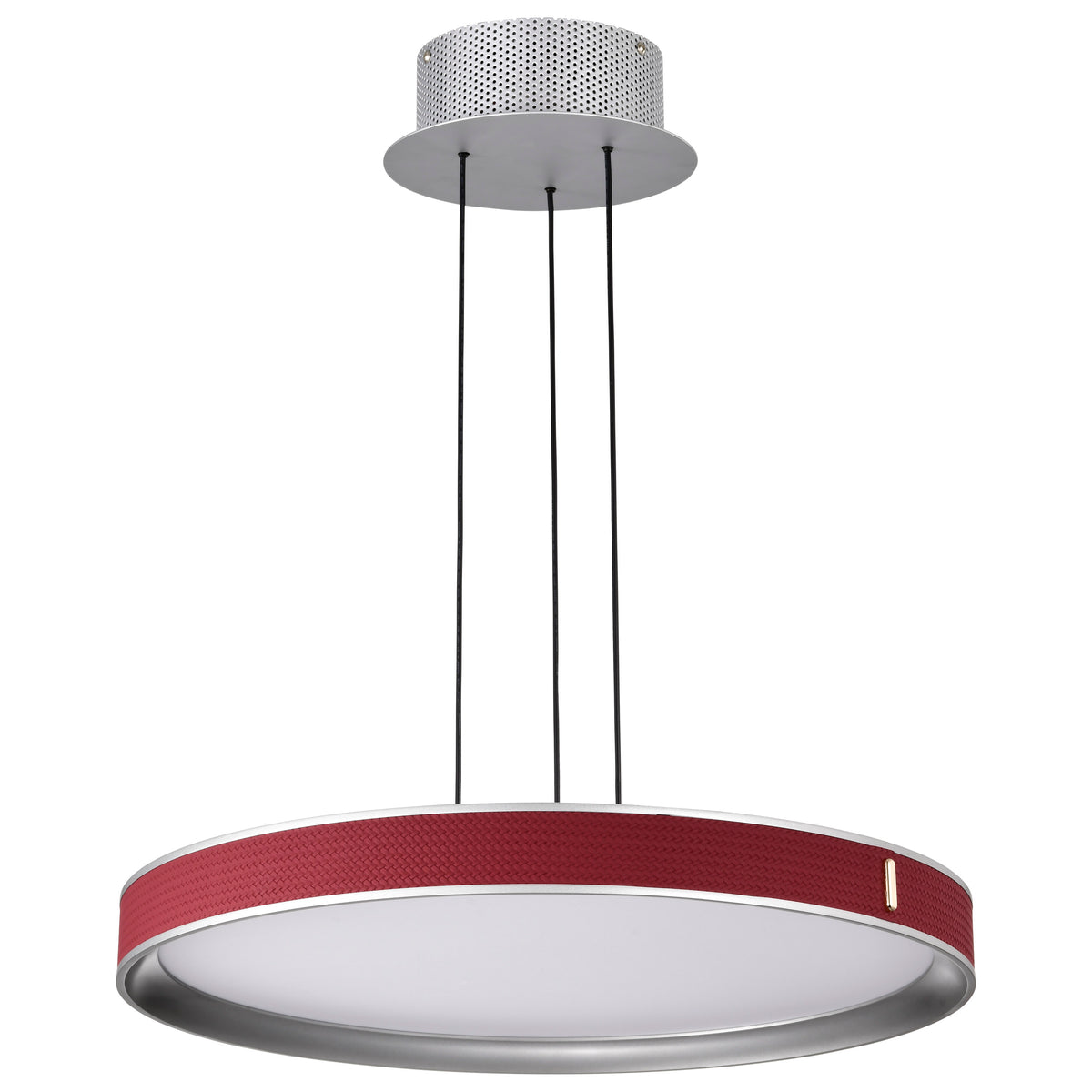 Bandon - 20 Inch LED Pendant - Gray with Red Wrap - Acrylic Lens - Gray Finish lighting product