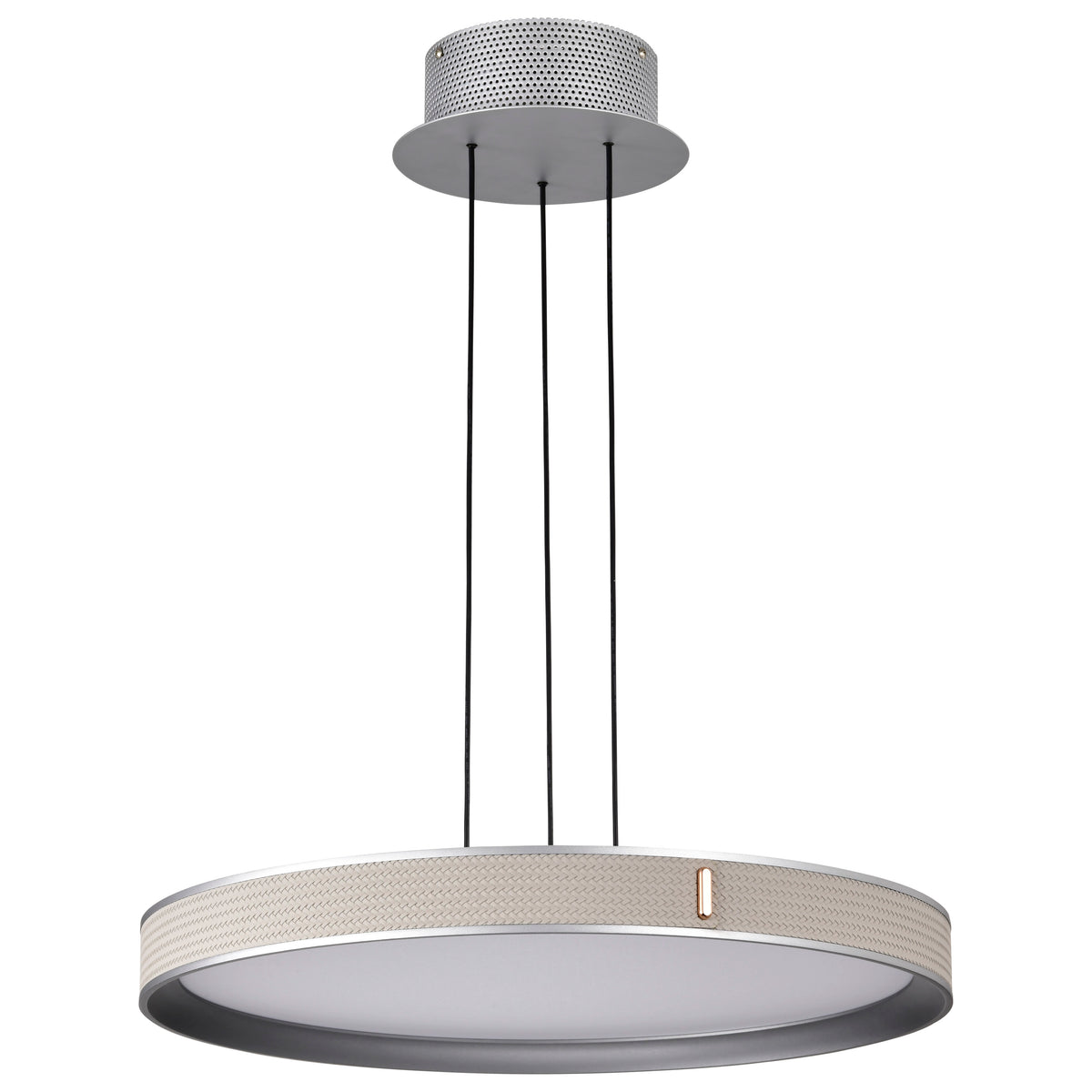 Bandon - 20 Inch LED Pendant - Gray with Off White Wrap - Acrylic Lens - Gray Finish for ceiling fixtures and commercial