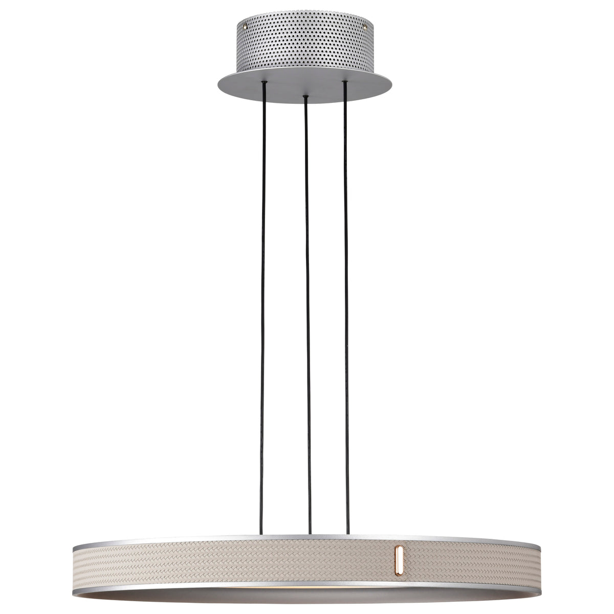 Bandon - 20 Inch LED Pendant - Gray with Off White Wrap - Acrylic Lens - Gray Finish