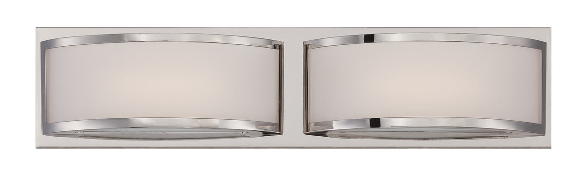 Mercer - (2) LED Wall Sconce - Frosted Glass - Polished Nickel Finish lighting product