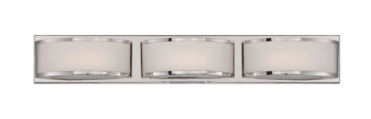 Mercer - (3) LED Wall Sconce - Frosted Glass - Polished Nickel Finish product image
