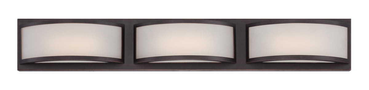 Mercer - (3) LED Wall Sconce - Frosted Glass - Georgetown Bronze Finish