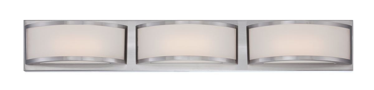 Mercer - (3) LED Wall Sconce - Frosted Glass - Brushed Nickel Finish for bedrooms and hallways