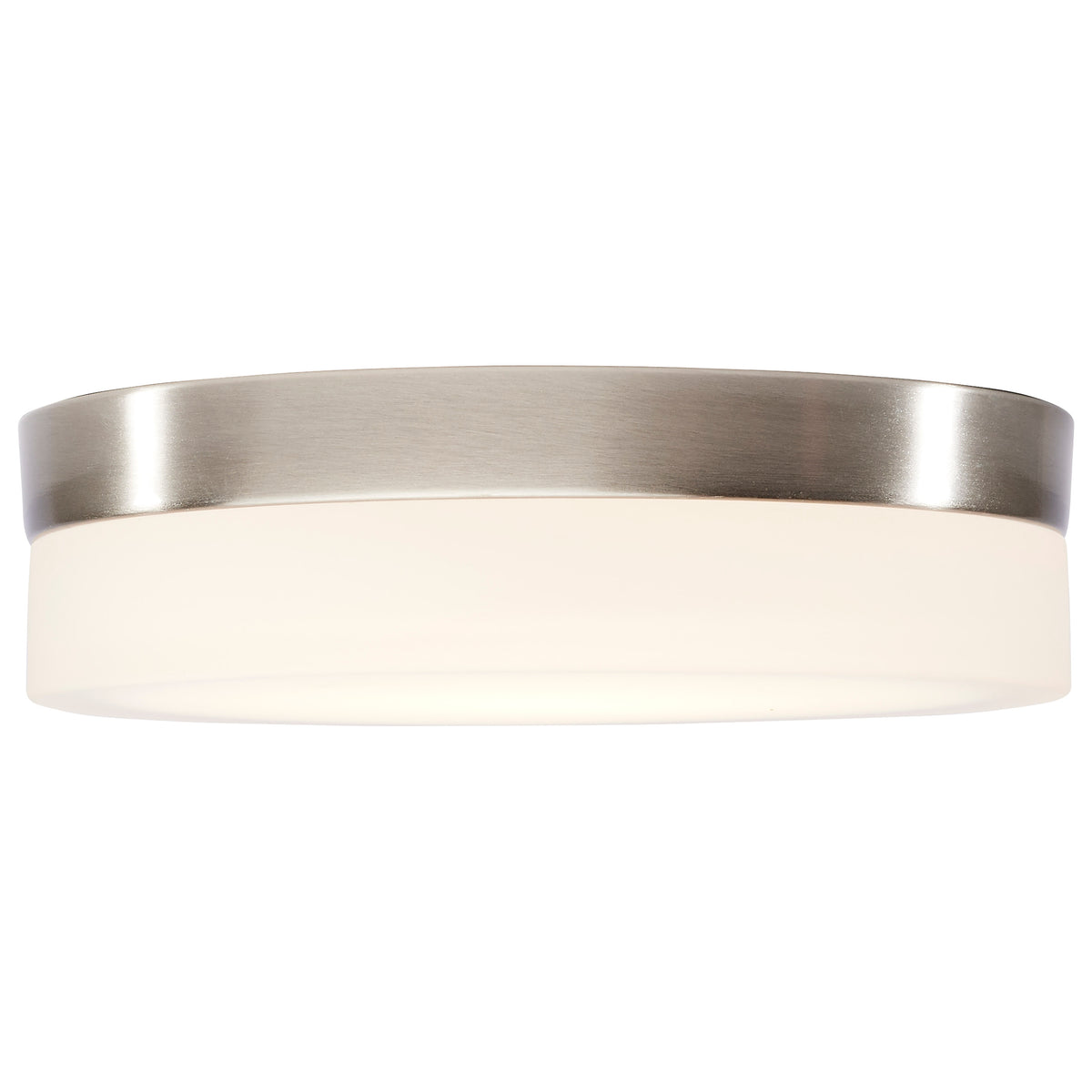 Pi - 9 Inch LED Flush Mount - Brushed Nickel Finish - Frosted Etched Glass - CCT Selectable - 120 Volts