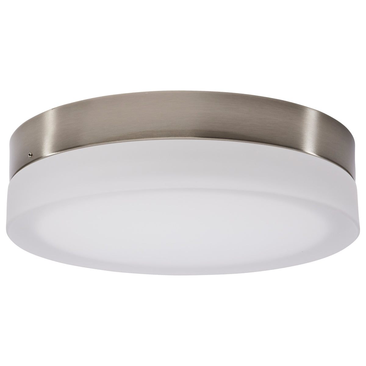 Pi - 11 Inch LED Flush Mount - Brushed Nickel Finish - Frosted Etched Glass - Selectable - 120 Volts