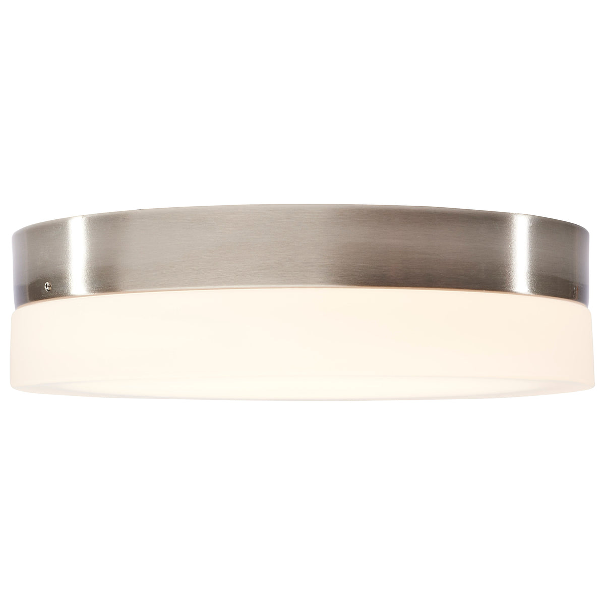 Pi - 11 Inch LED Flush Mount - Brushed Nickel Finish - Frosted Etched Glass - CCT Selectable - 120 Volts