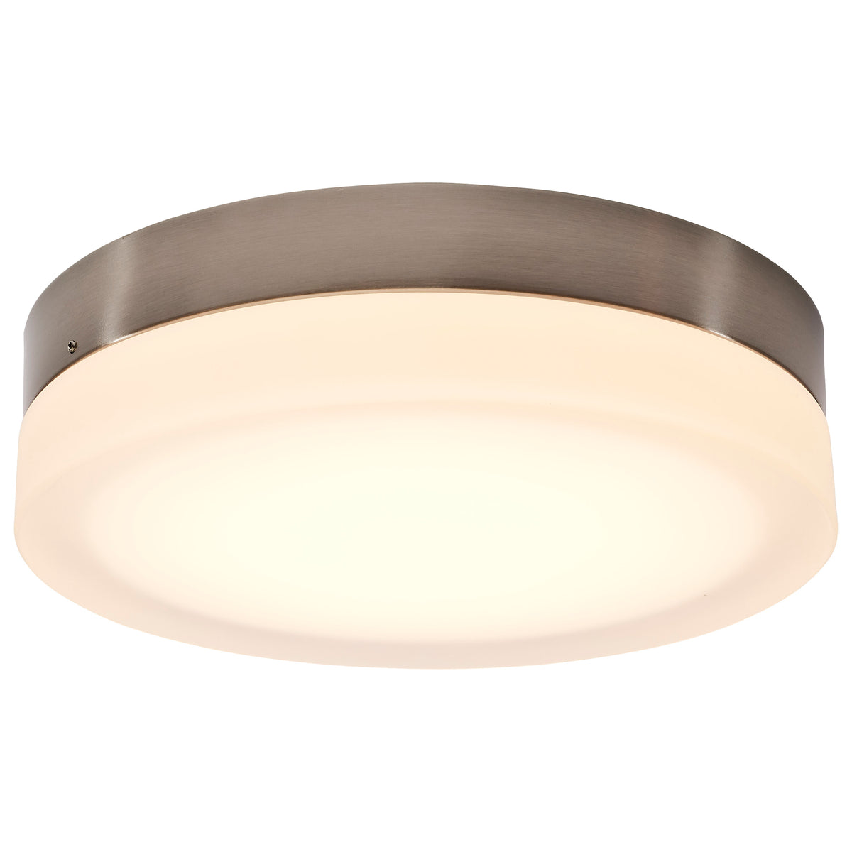 Pi - 11 Inch LED Flush Mount - Brushed Nickel Finish - Frosted Etched Glass - CCT Selectable - 120 Volts