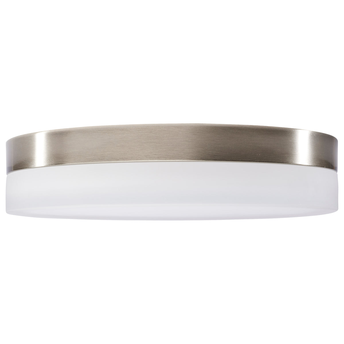 Pi - 14 Inch LED Flush Mount - Brushed Nickel Finish - Frosted Etched Glass - CCT Selectable - 120 Volts