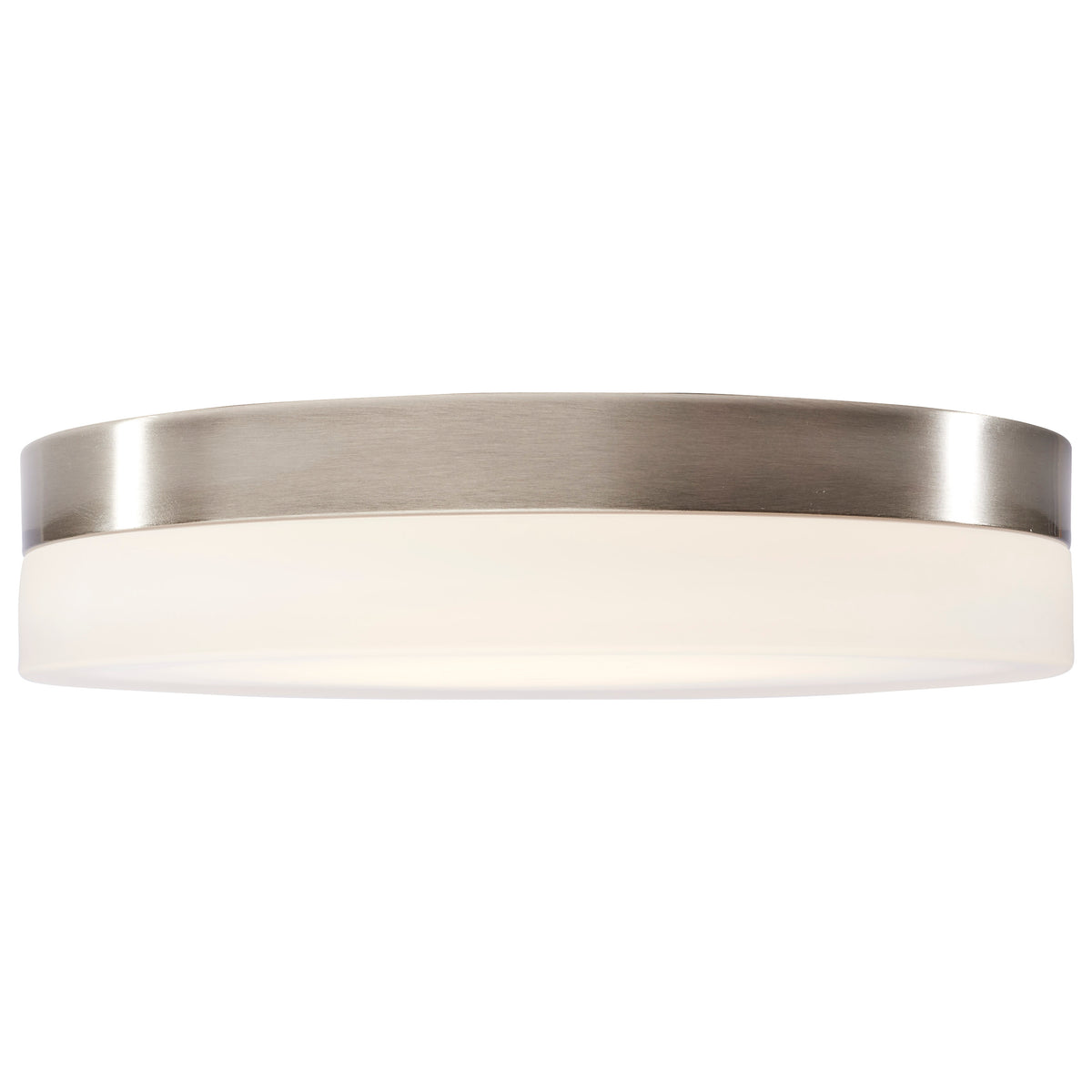 Pi - 14 Inch LED Flush Mount - Brushed Nickel Finish - Frosted Etched Glass - CCT Selectable - 120 Volts