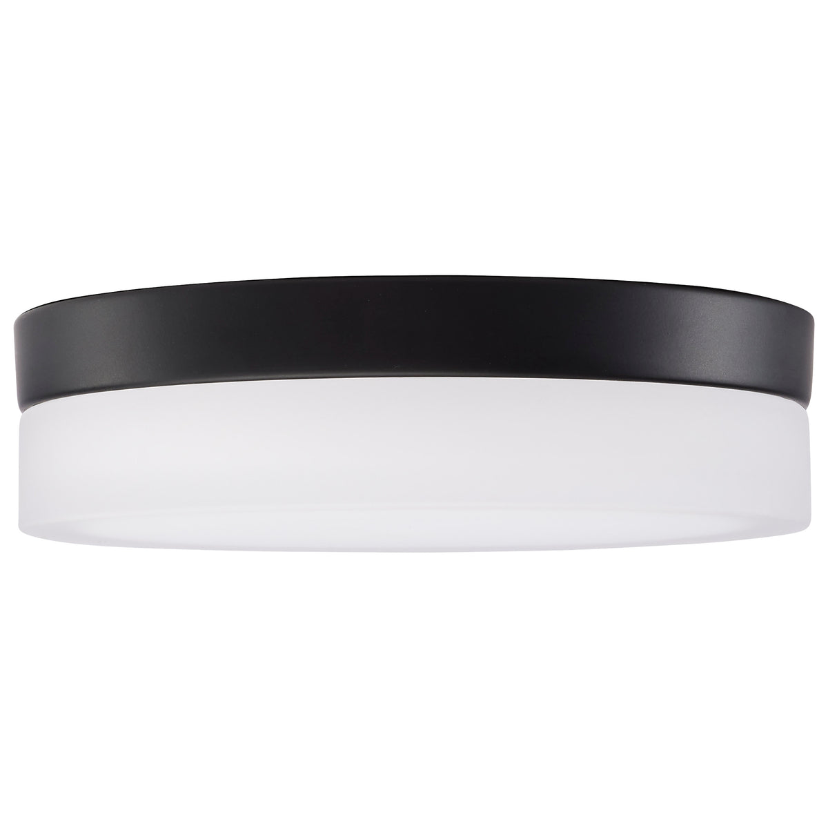 Pi - 9 Inch LED Flush Mount - Black Finish - Frosted Etched Glass - CCT Selectable - 120 Volts