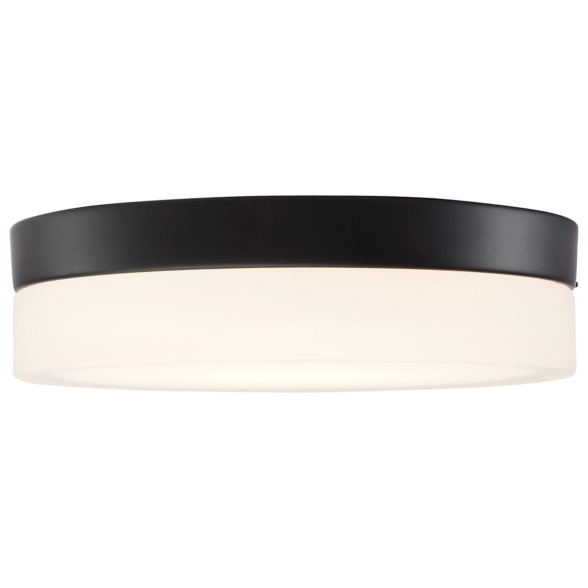 Pi - 9 Inch LED Flush Mount - Black Finish - Frosted Etched Glass - CCT Selectable - 120 Volts