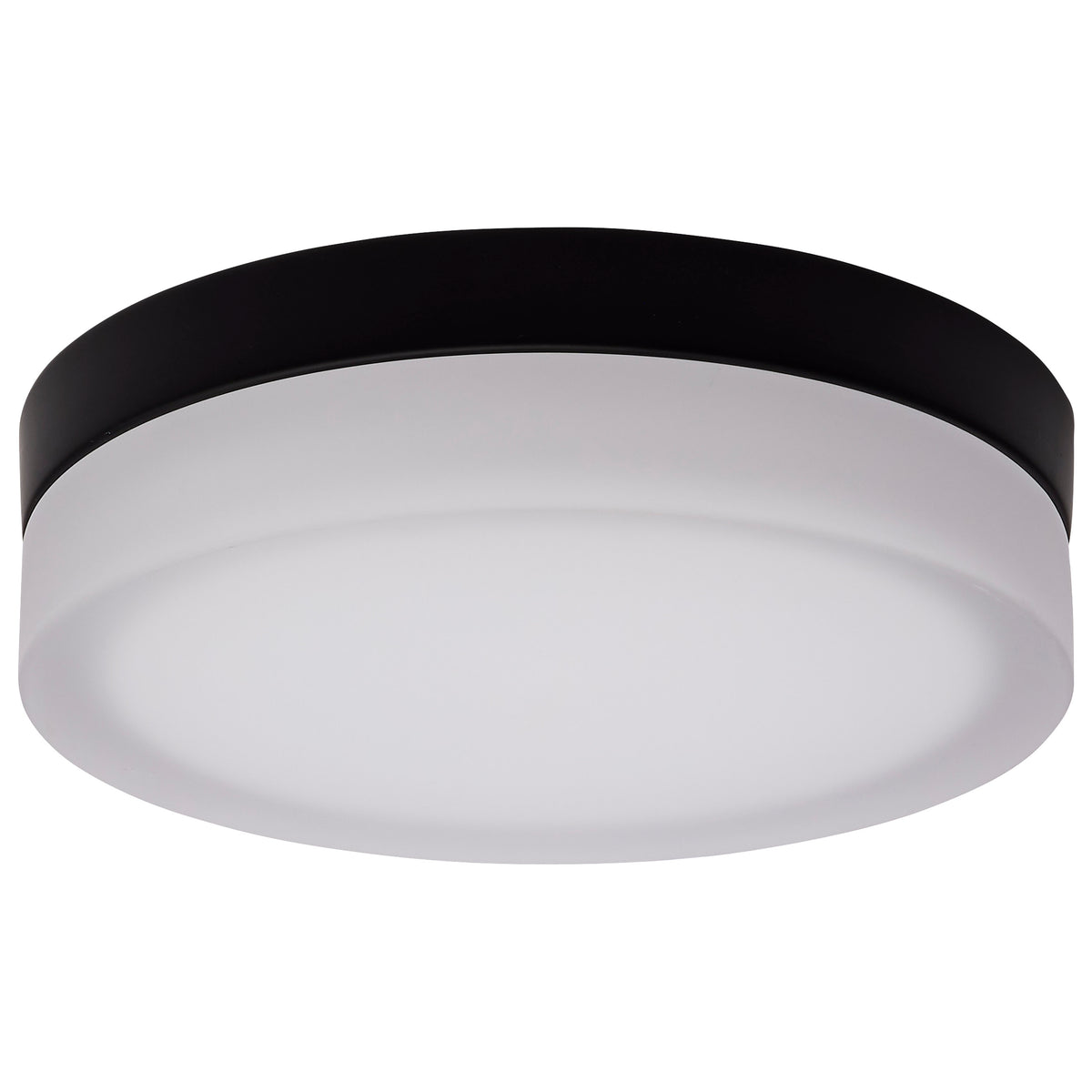Pi - 9 Inch LED Flush Mount - Black Finish - Frosted Etched Glass - CCT Selectable - 120 Volts