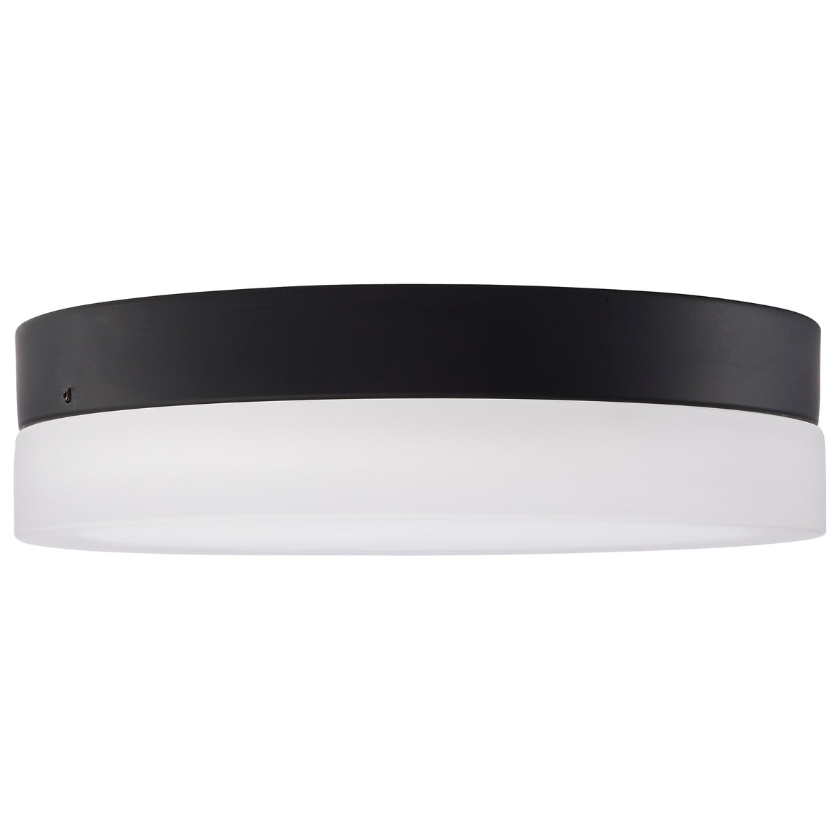Pi - 11 Inch LED Flush Mount - Black Finish - Frosted Etched Glass - CCT Selectable - 120 Volts