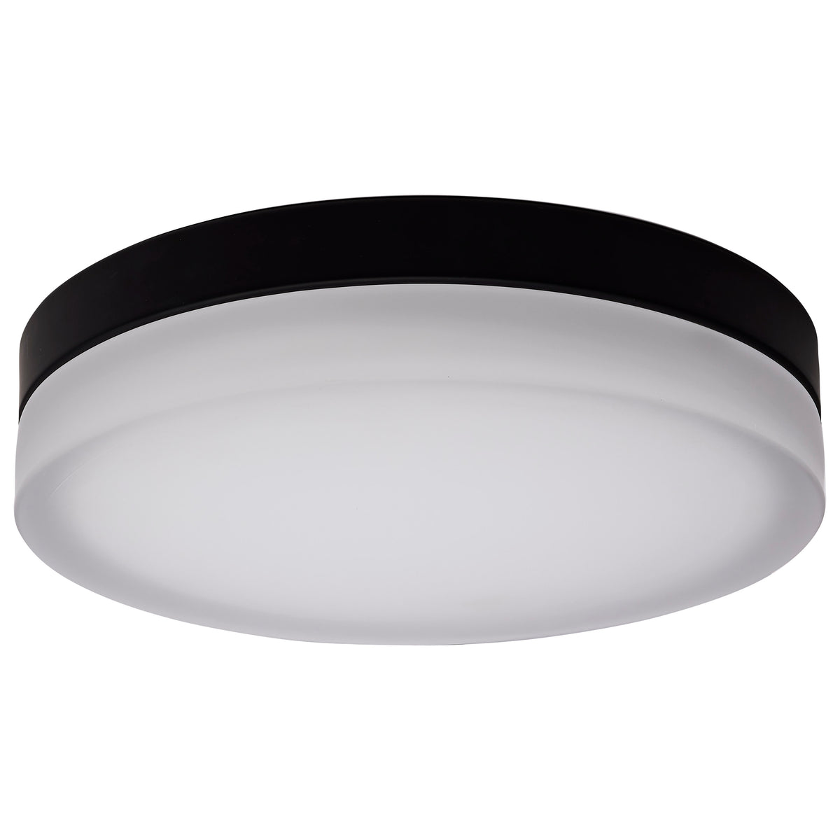 Pi - 14 Inch LED Flush Mount - Black Finish - Frosted Etched Glass - CCT Selectable - 120 Volts