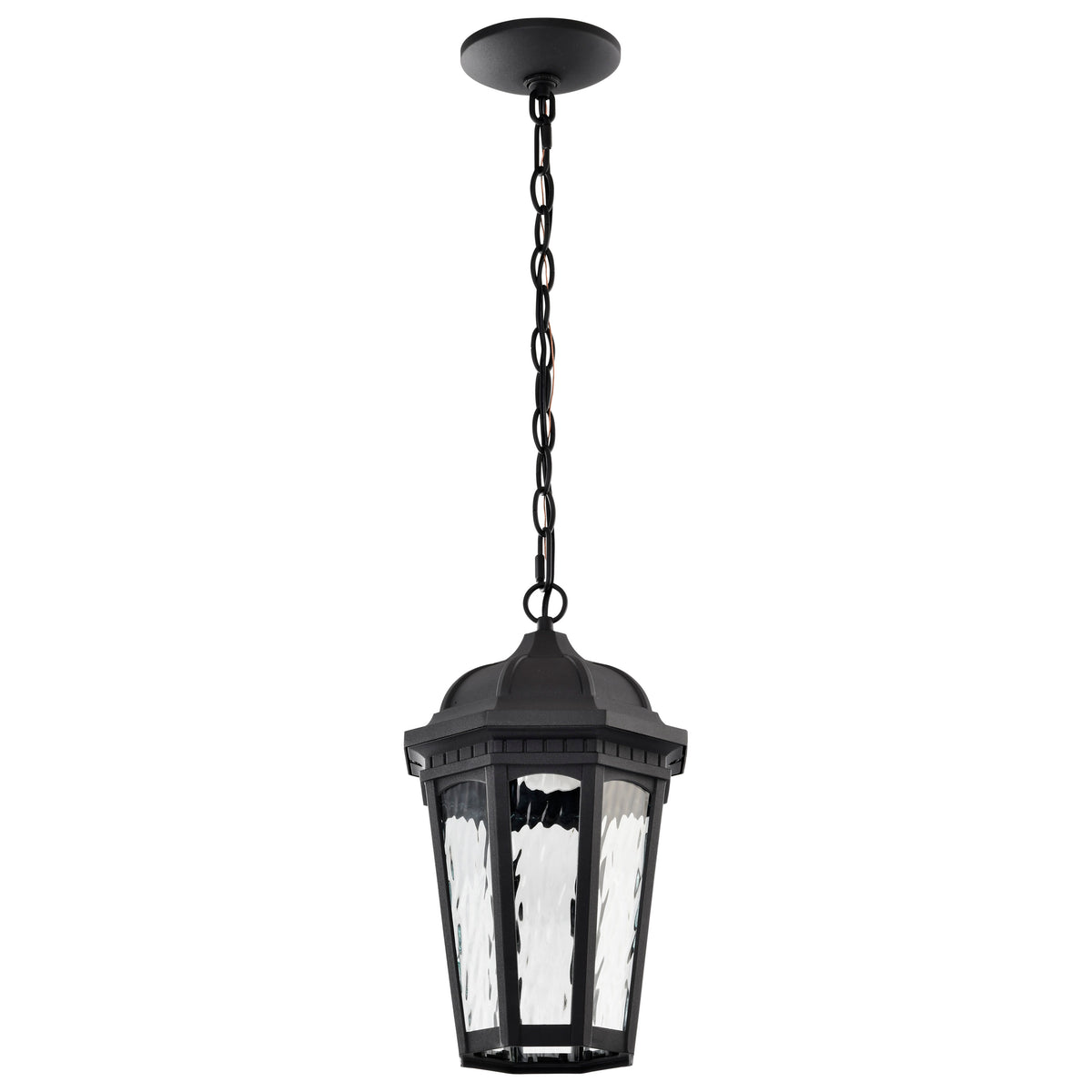 East River Collection - 1 Light Outdoor Hanging Fixture - LED - SMART - Starfish RGBTW - Selectable - Matte Black - Clear