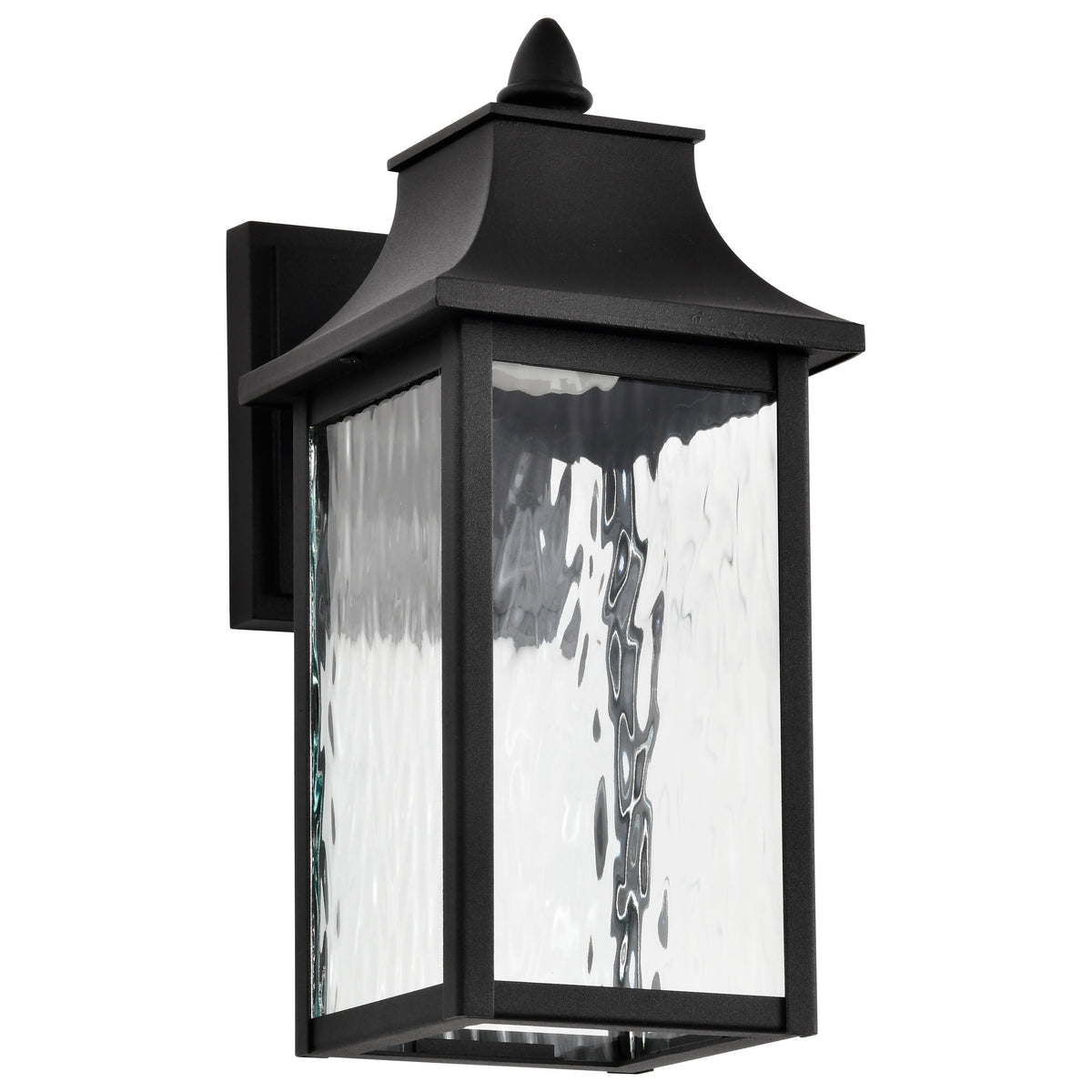 Austen Collection - 1 Light Outdoor Small Wall Fixture - LED - SMART - Starfish RGBTW - Selectable - Matte Black - Clear