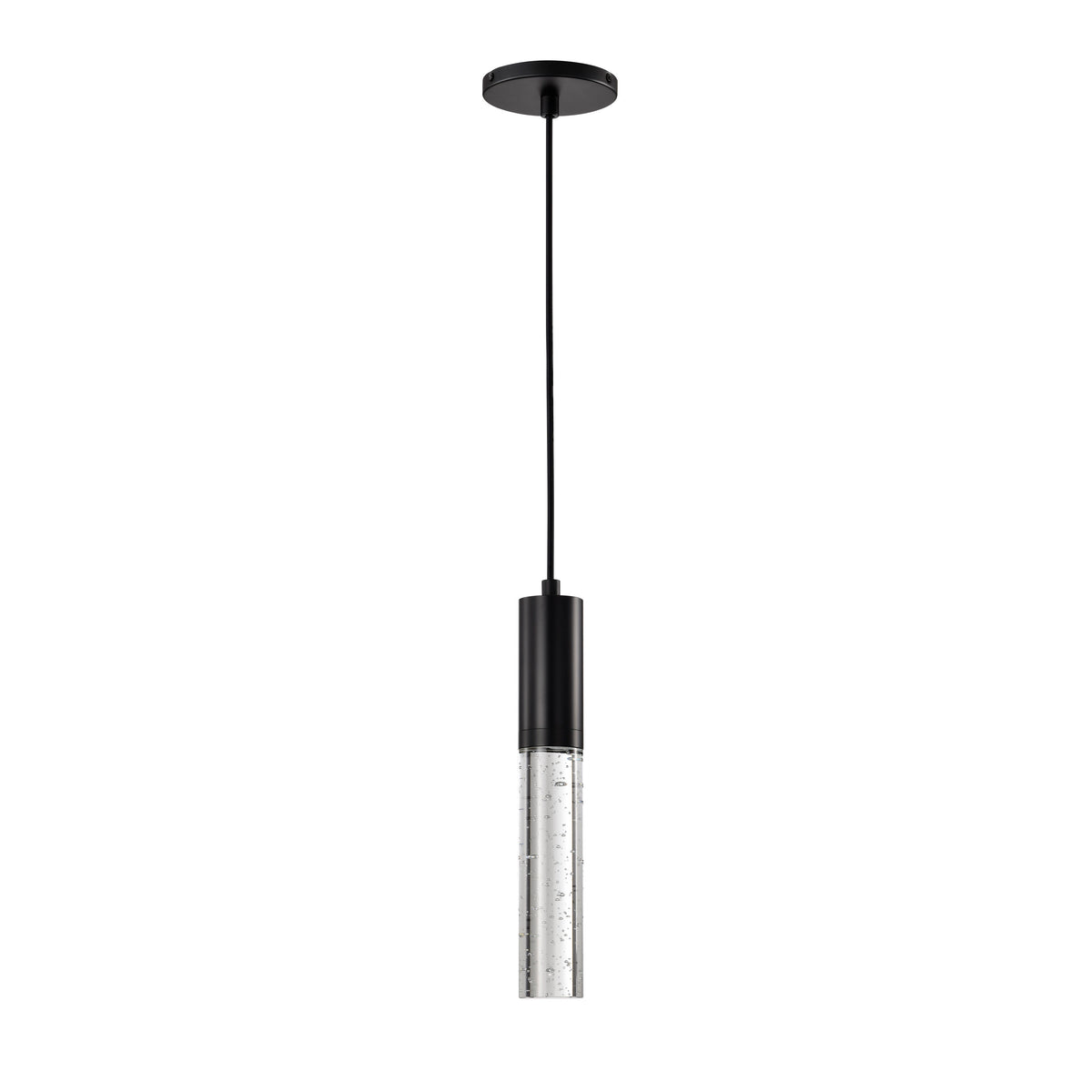Lacey - 2 Inch LED Mini Pendant - RGB/TW - Starfish EnabLED - Matte Black with K9 Bubble Crystal lighting product
