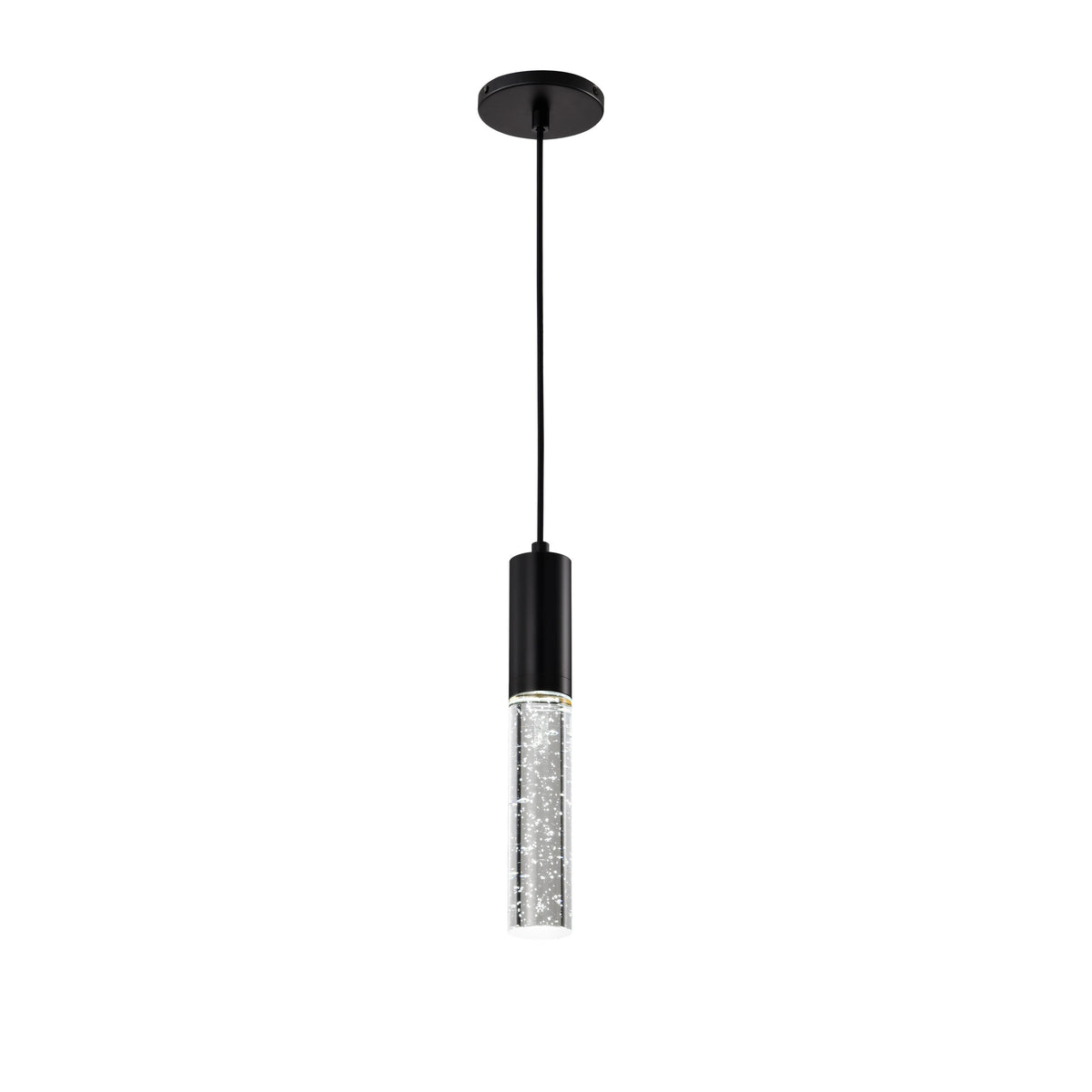 Lacey - 2 Inch LED Mini Pendant - RGB/TW - Starfish EnabLED - Matte Black with K9 Bubble Crystal