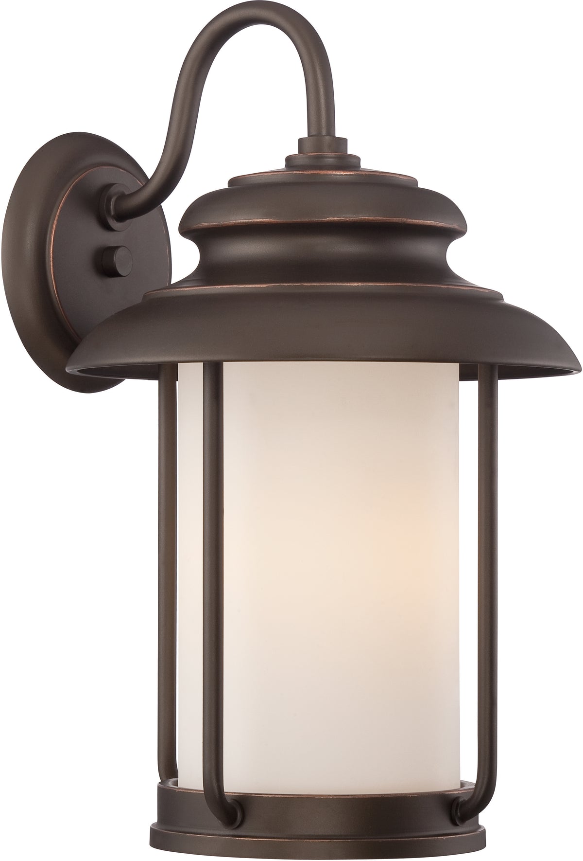 Bethany - LED Outdoor Large Wall with Satin White Glass - Forest Bronze Finish bulb or fixture view