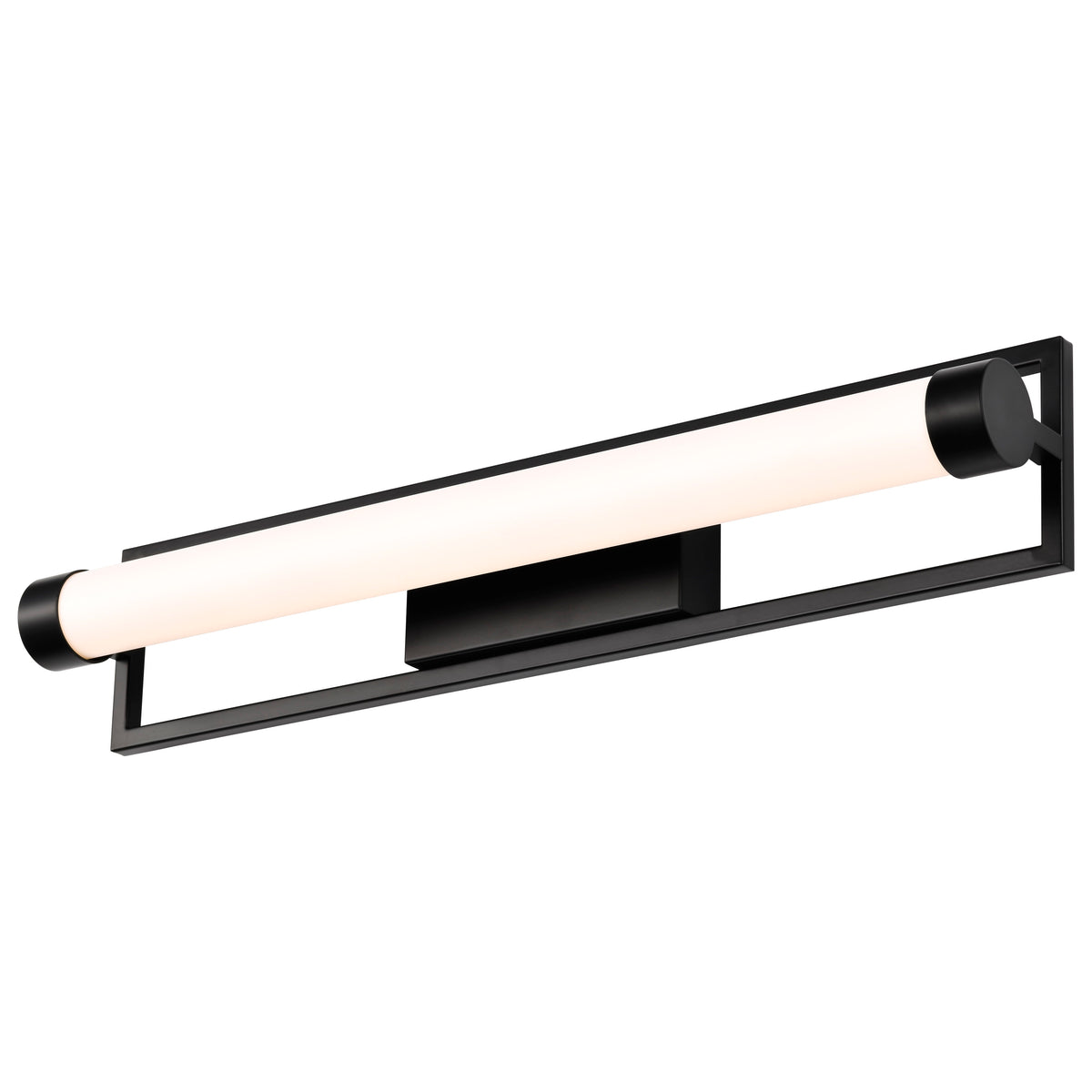 Canal LED Medium Vanity - Matte Black Finish - White Acrylic Lens