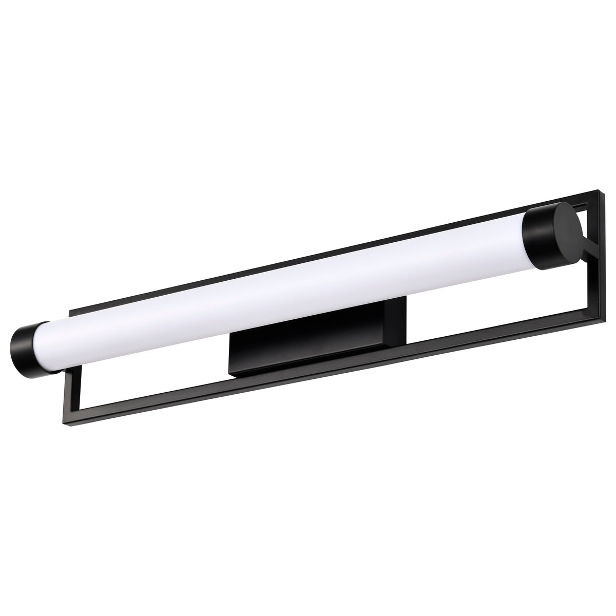 Canal LED Medium Vanity - Matte Black Finish - White Acrylic Lens