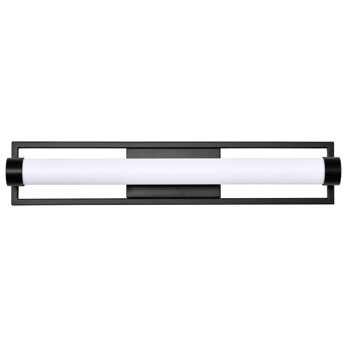 Canal LED Medium Vanity - Matte Black Finish - White Acrylic Lens