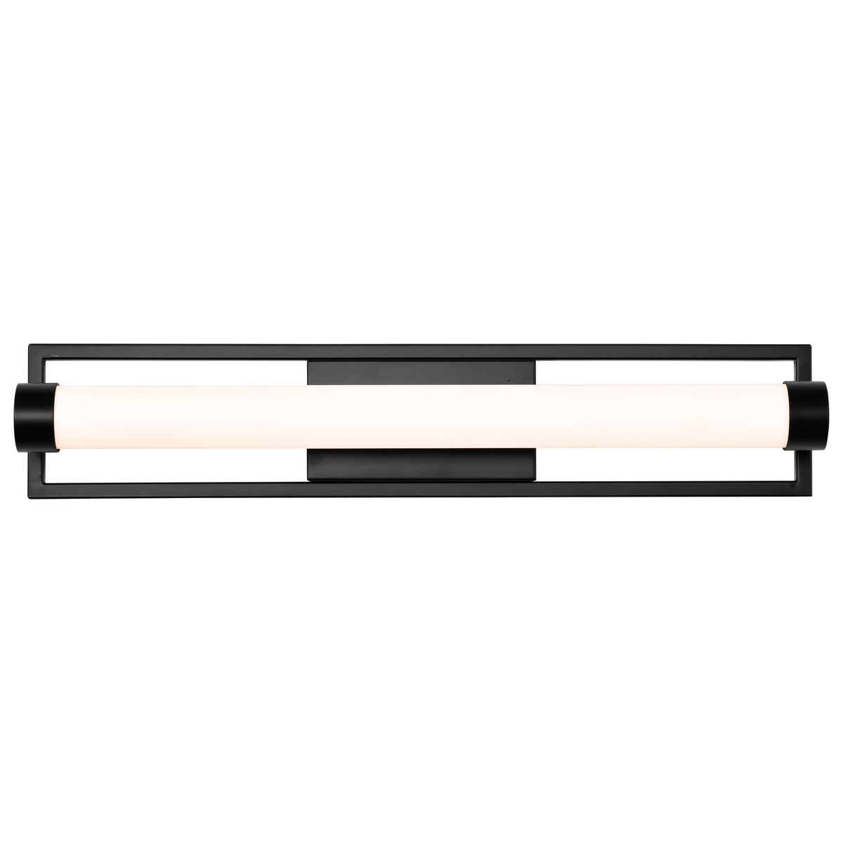 Canal LED Medium Vanity - Matte Black Finish - White Acrylic Lens