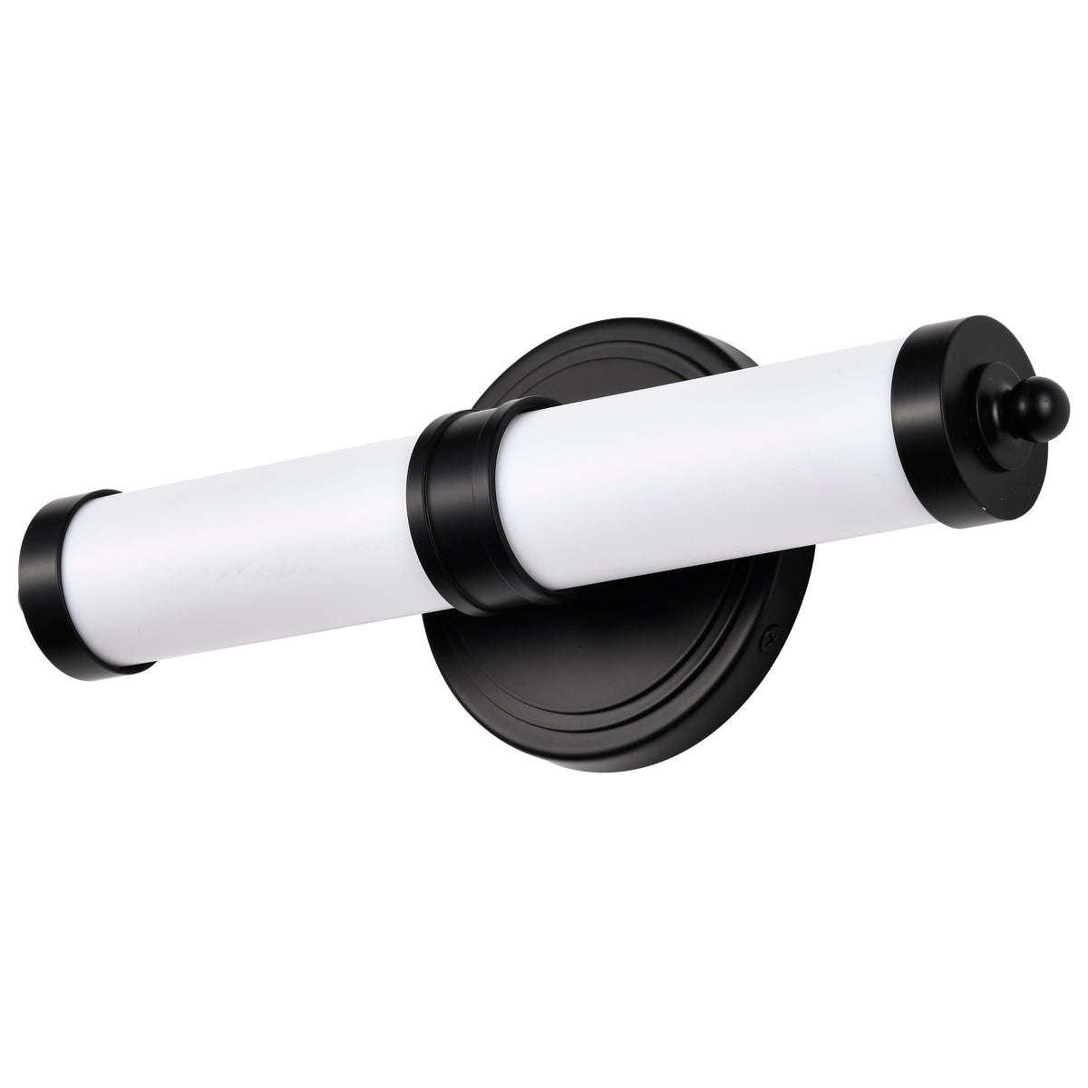 Kagen LED Small Vanity - Matte Black Finish - White Acrylic Lens for hospitality spaces