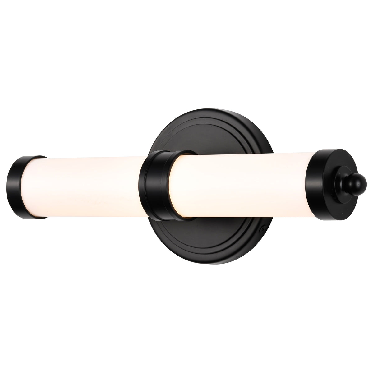 Kagen LED Small Vanity - Matte Black Finish - White Acrylic Lens