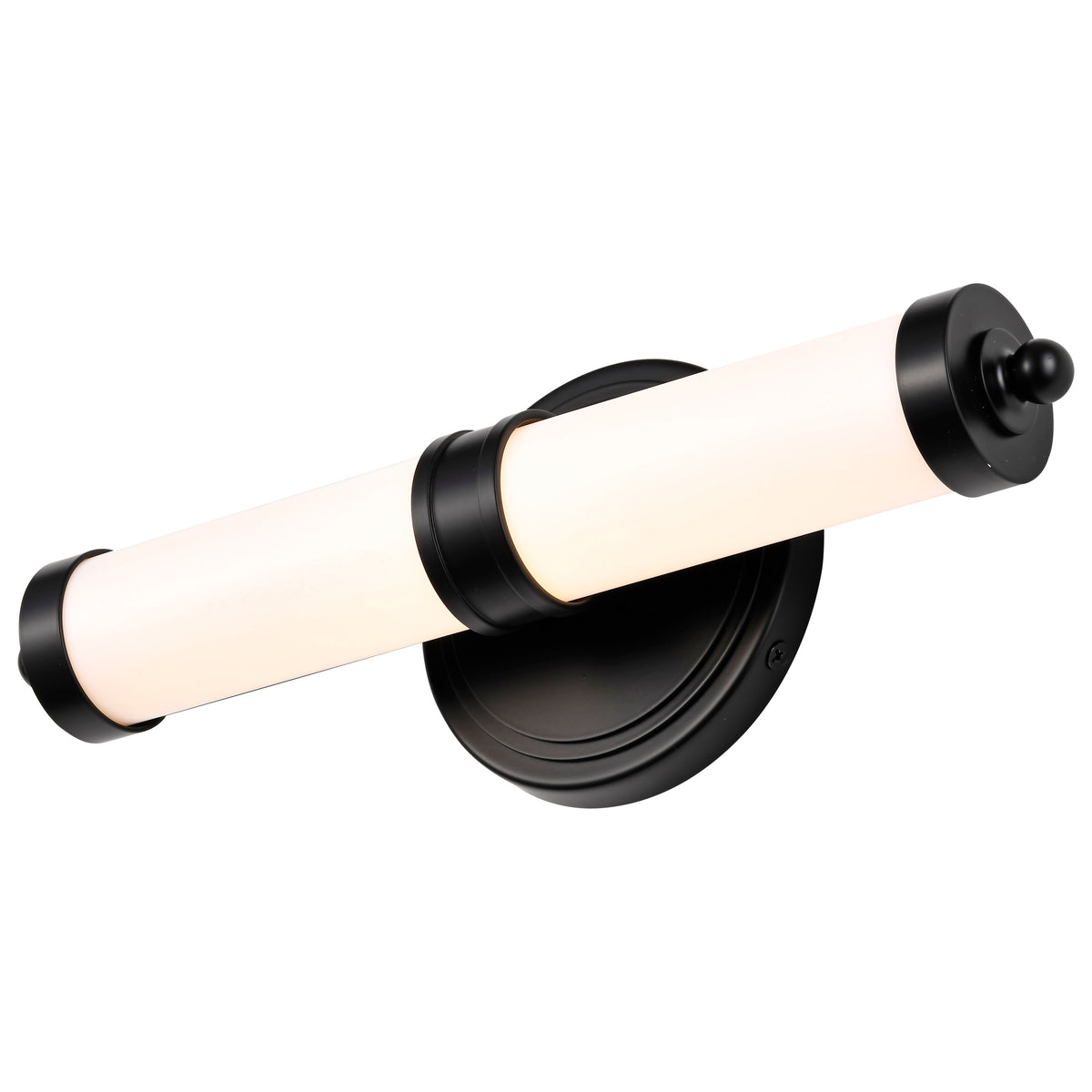 Kagen LED Small Vanity - Matte Black Finish - White Acrylic Lens