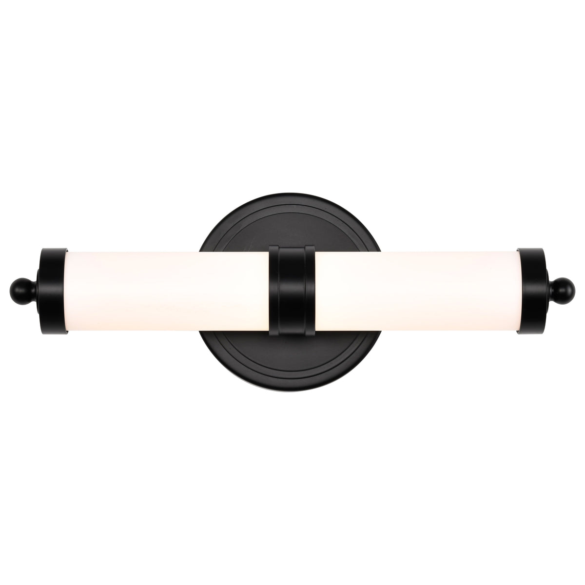 Kagen LED Small Vanity - Matte Black Finish - White Acrylic Lens
