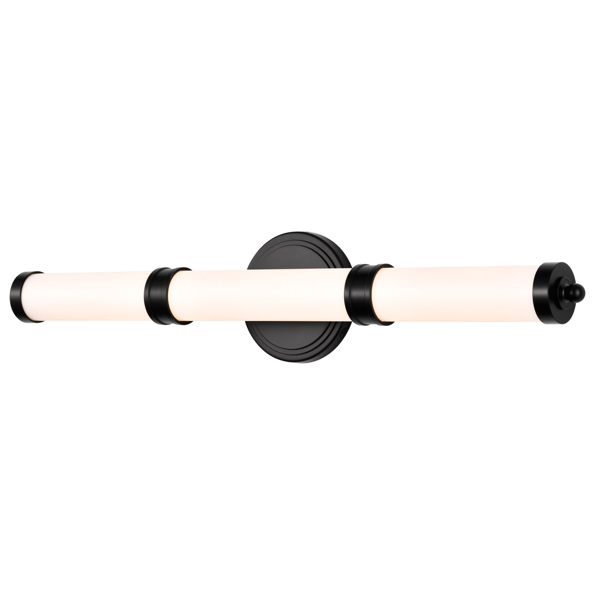 Kagen LED Medium Vanity - Matte Black Finish - White Acrylic Lens