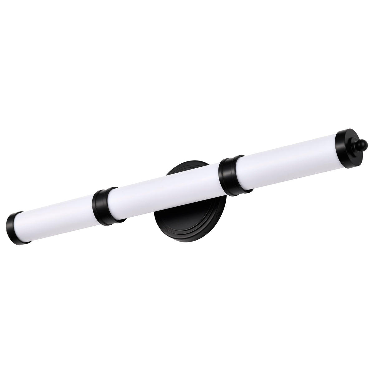 Kagen LED Medium Vanity - Matte Black Finish - White Acrylic Lens