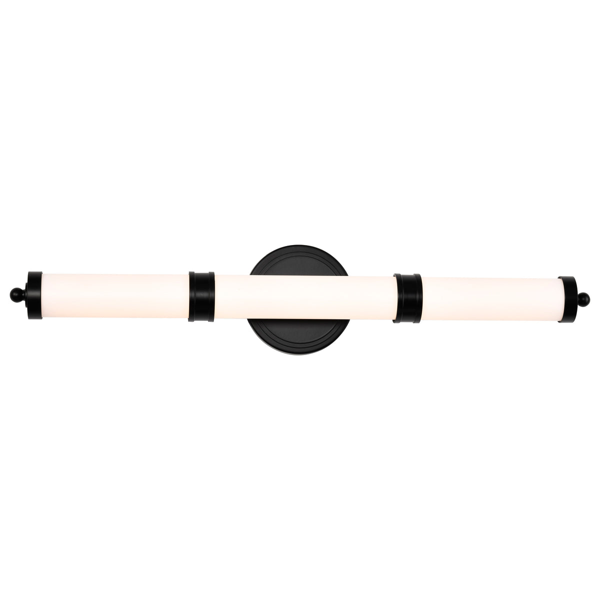 Kagen LED Medium Vanity - Matte Black Finish - White Acrylic Lens