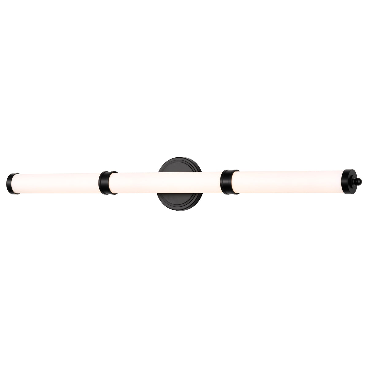 Kagen LED Large Vanity - Matte Black Finish - White Acrylic Lens