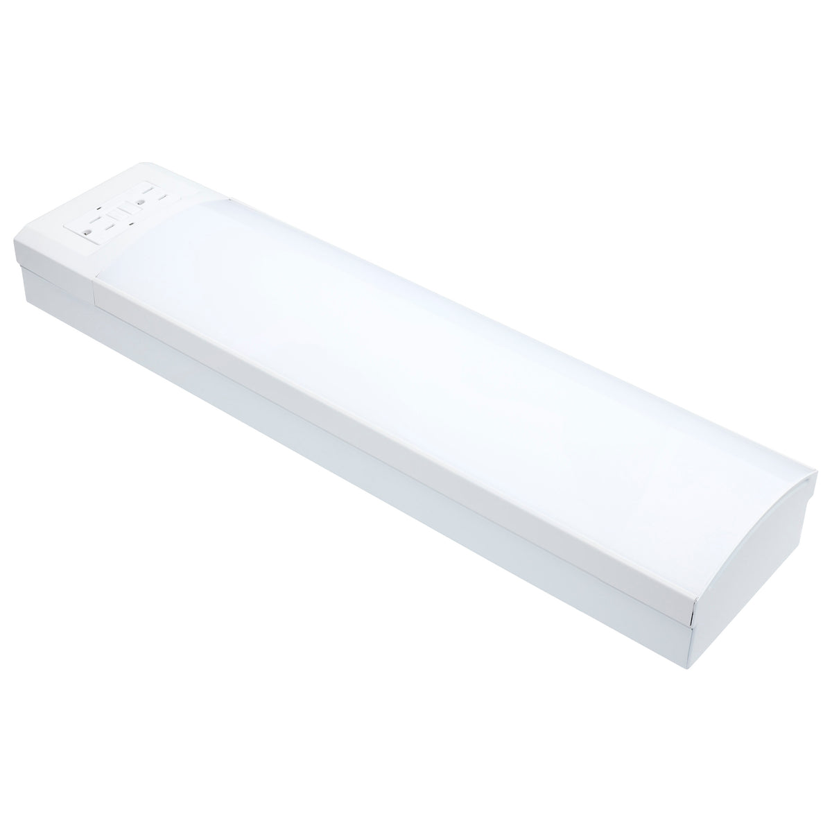 14 Watt 18 Inch LED Ceiling Wrap - Dual GFCI - 27K/30K/35K/40K/50K Selectable - White Finish