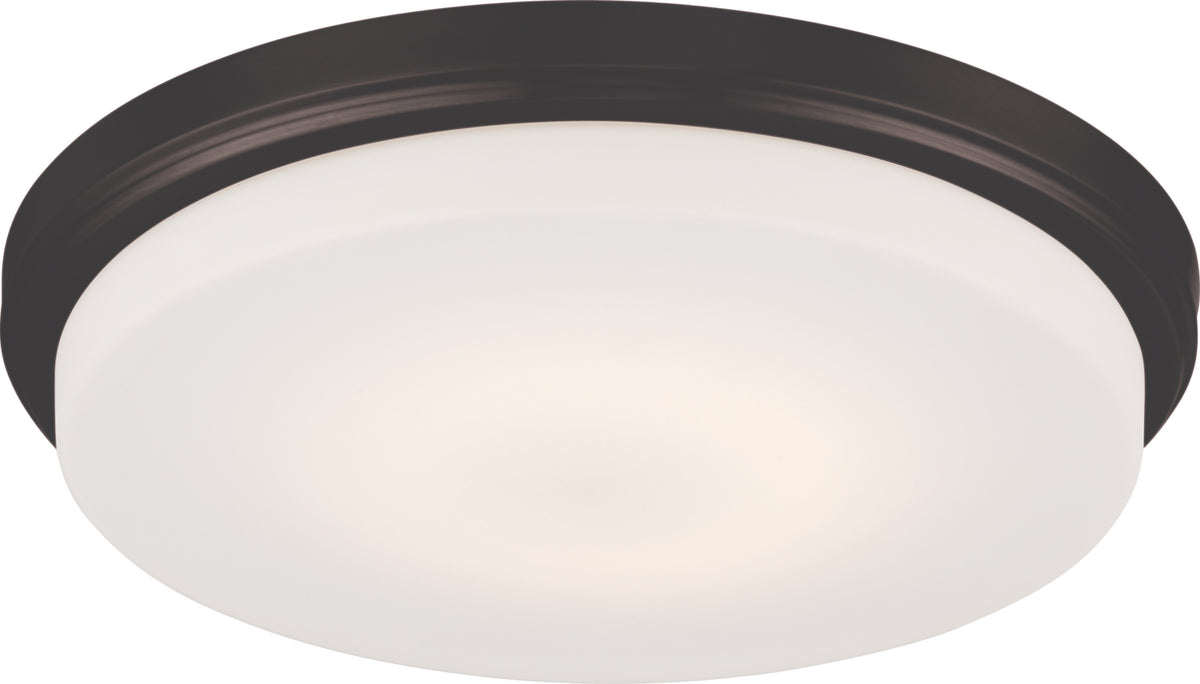Dale - LED Flush Fixture with Opal Frosted Glass - Mahogany Bronze Finish product image