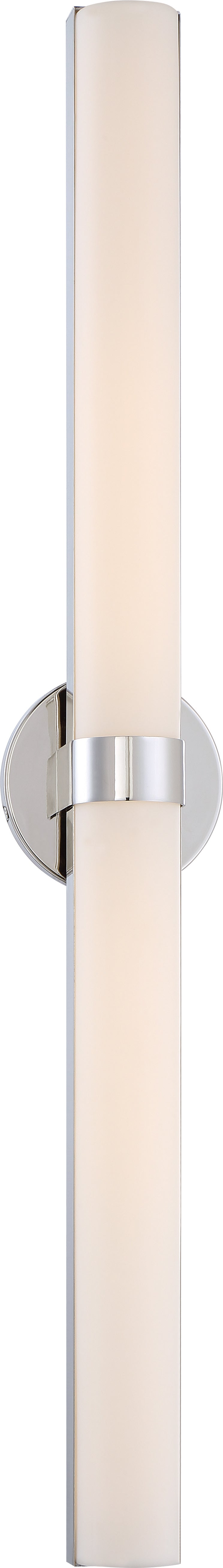 Bond - Double 37-3/8 in. - LED Vanity with White Acrylic Lens - Polished Nickel Finish for commercial spaces and hospitality