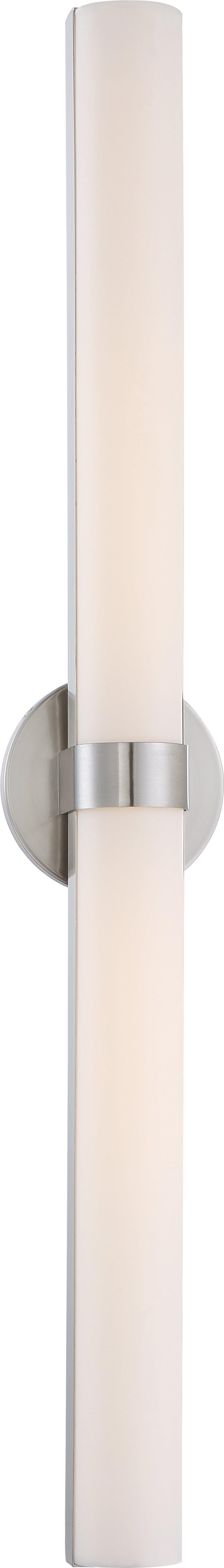 Bond - Double 37-3/8 in. - LED Vanity with White Acrylic Lens - Brushed Nickel Finish bulb or fixture view