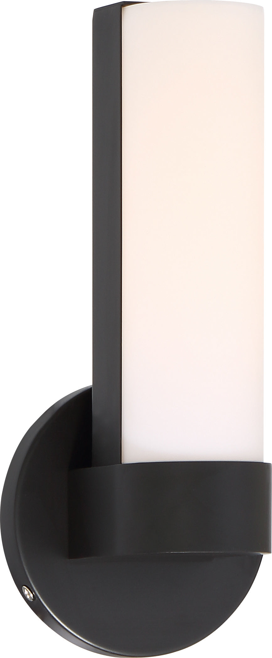Bond - Single 9-1/2 in. - LED Sconce with White Acrylic Lens - Aged Bronze Finish