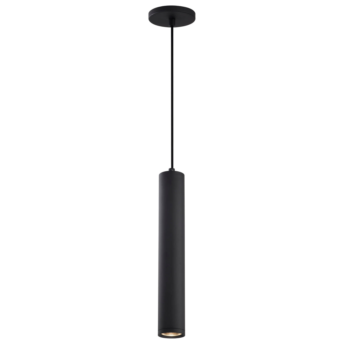 Century - 12 Watt - 16" - LED Pendant - Matte Black Finish