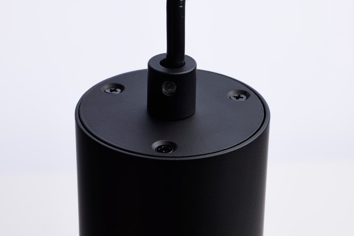 Century - 12 Watt - 16" - LED Pendant - Matte Black and Brushed Brass Finish