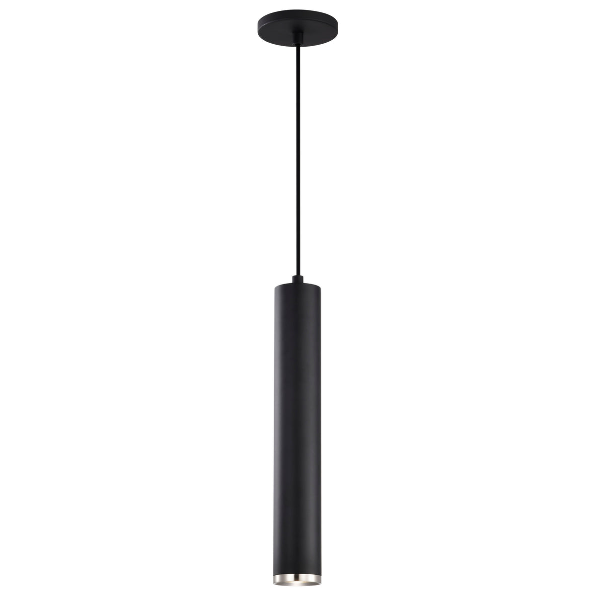 Century - 12 Watt - 16" - LED Pendant - Matte Black and Brushed Nickel Finish