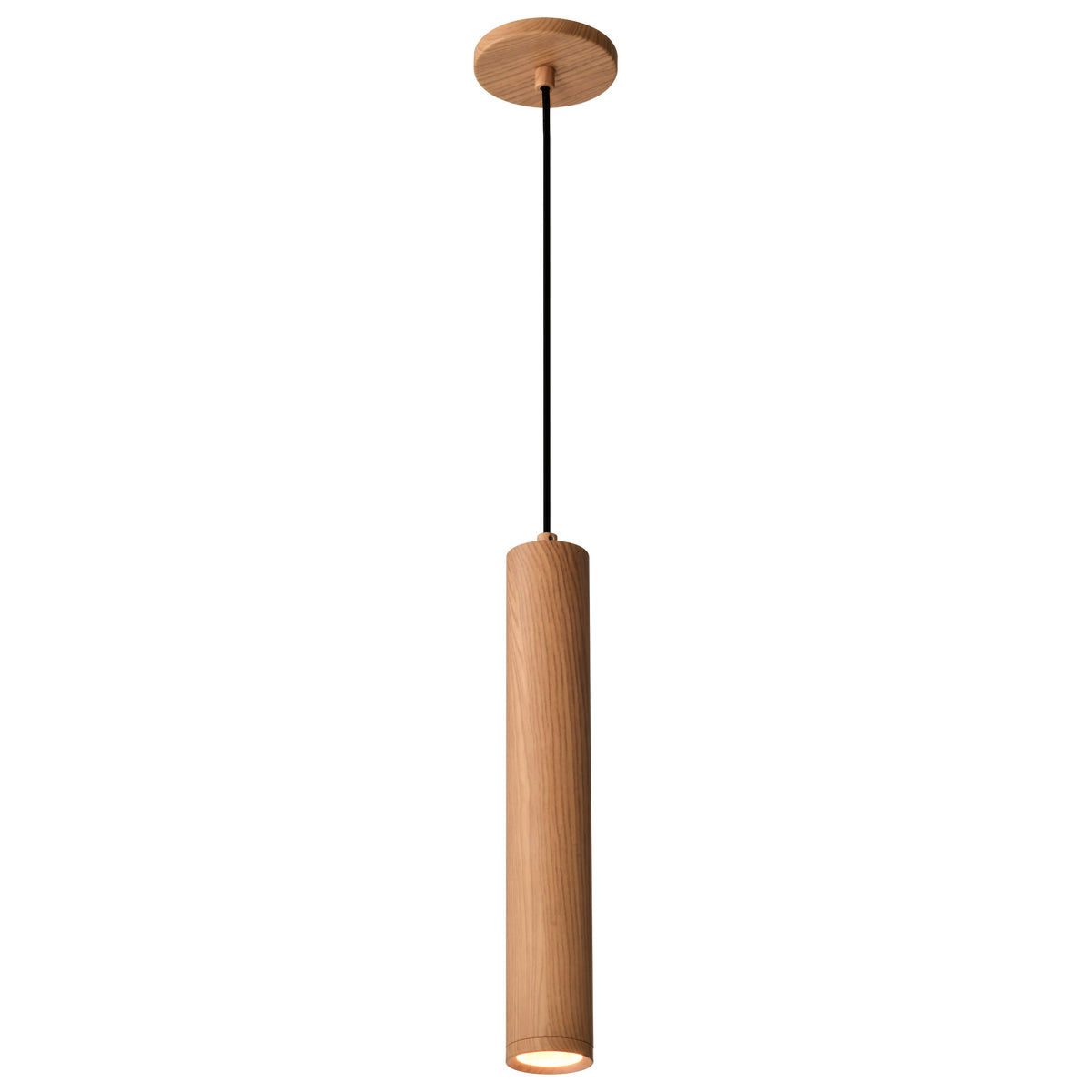 Century - 12 Watt, 16" LED Pendant - Ash Wood Finish
